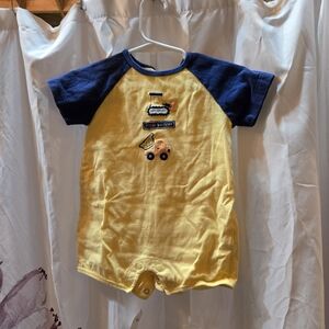 Child of Mine Yellow and Blue Baby Outfit